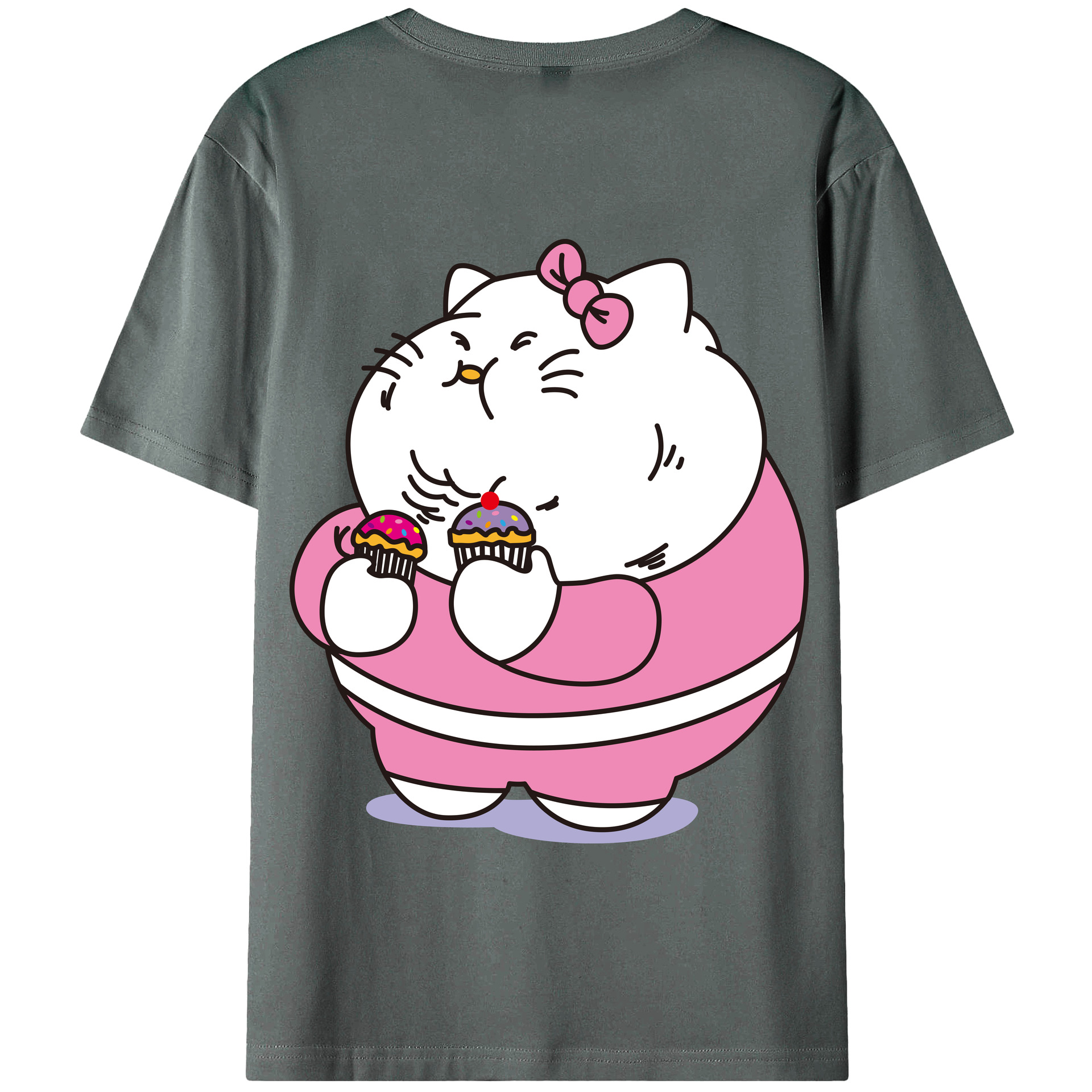 （画像用） Hello Kitty ハローキティ 綿100％半袖Tシャツ（背面プリント）